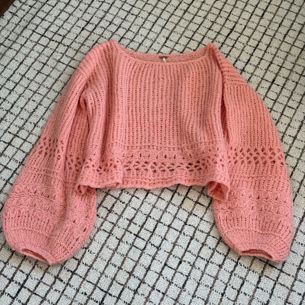 Vintage Free People Cropped Knit Sweater